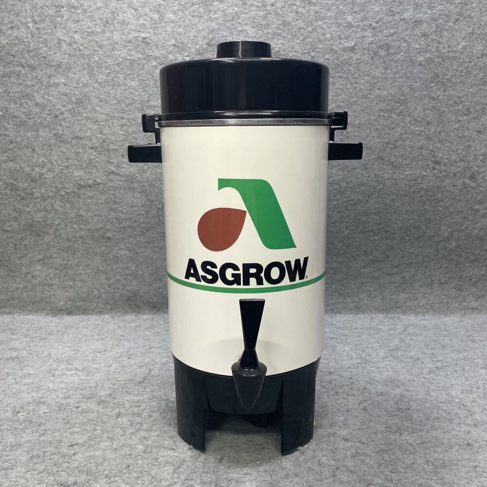 Vintage Asgrow Electric Coffee Percolator Regal Ware Model 7036 Farm Seed Advert